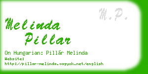 melinda pillar business card