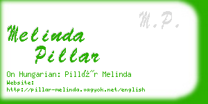 melinda pillar business card